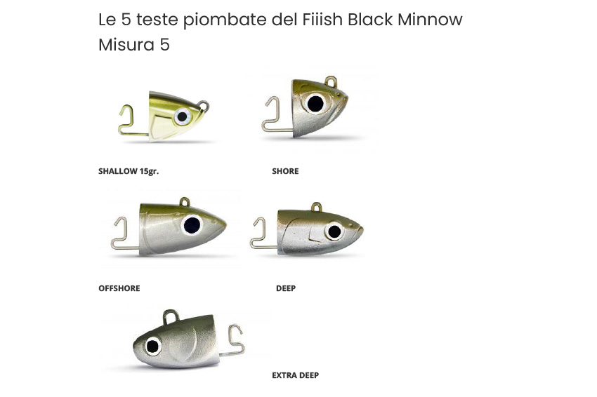 Fiiish Black Minnow Taglia 5/Testa