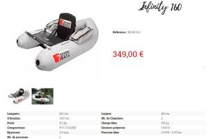 Belly boat INFINITY 160