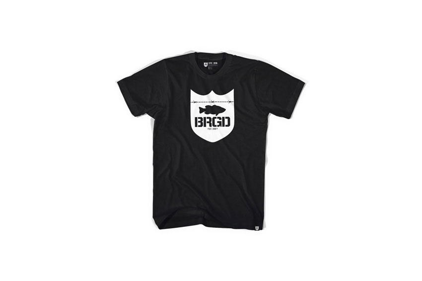 BASS BRIGADE SHIELD LOGO TEEBK-BLACK