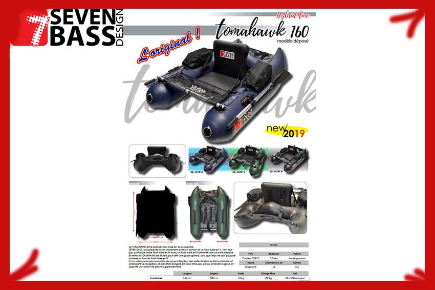 Belly boat TOMAHAWK 160 - Verde