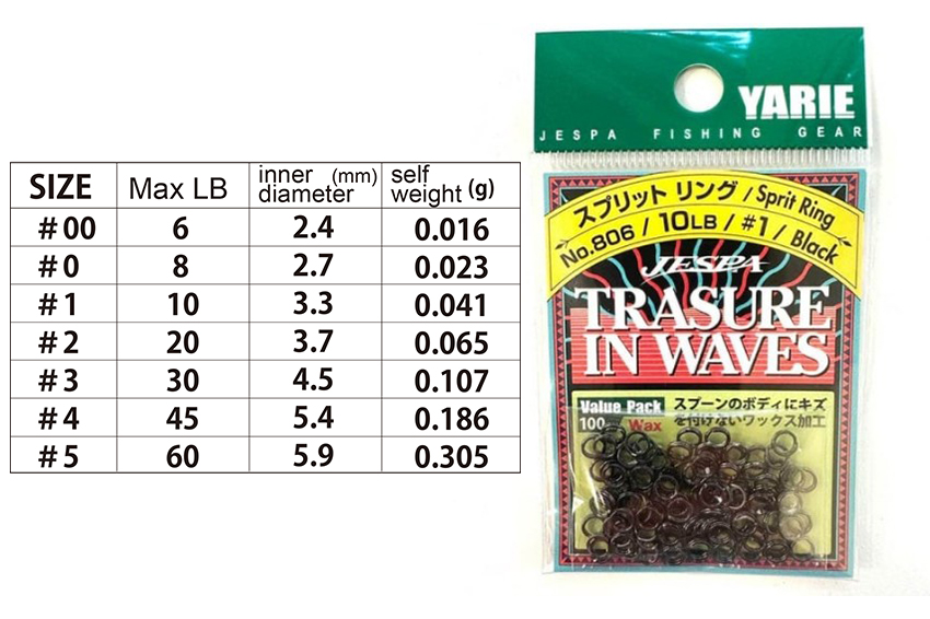 Yarie Split Ring 806 Black Value Pack